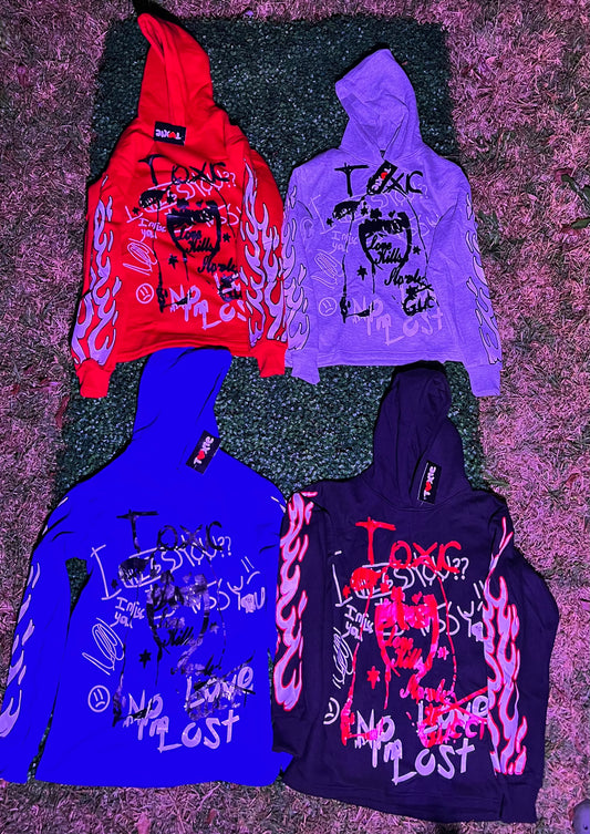 Love is pain hoodies